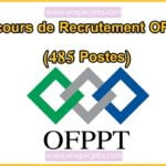 Concours de Recrutement OFPPT 2022 (485 Postes)