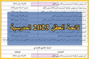 لائحة العطل 2023 المدرسية الجديدة بالمغرب