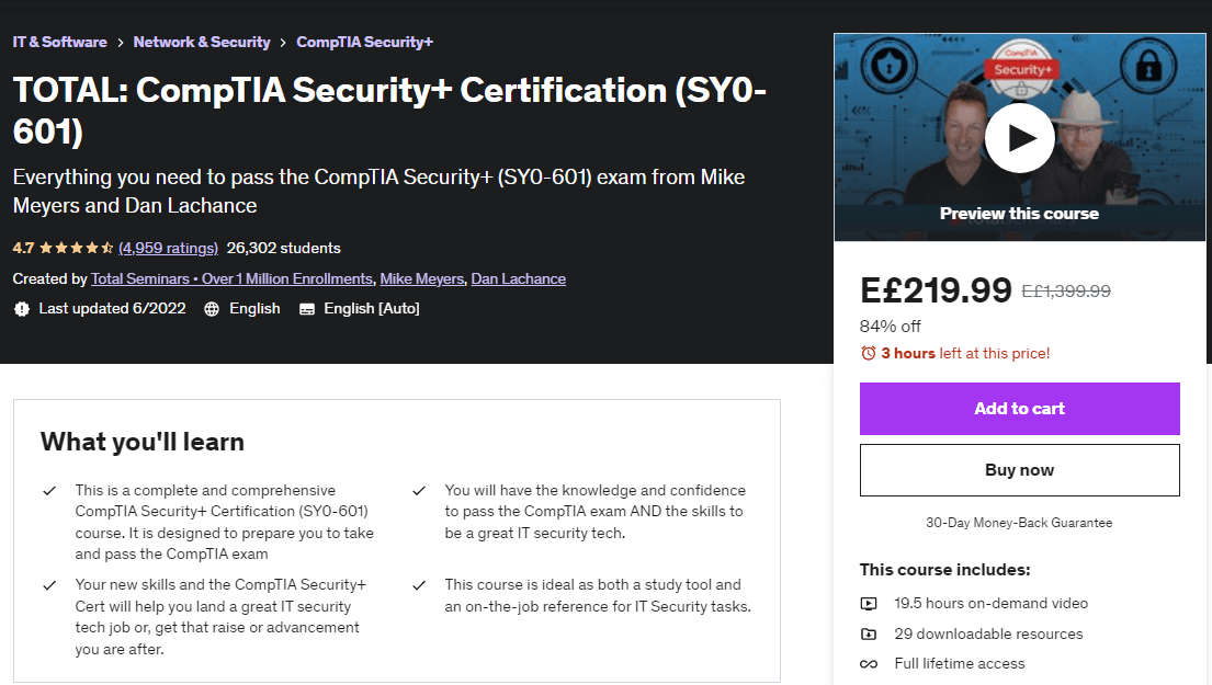 TOTAL CompTIA Security+ Certification SY0-601