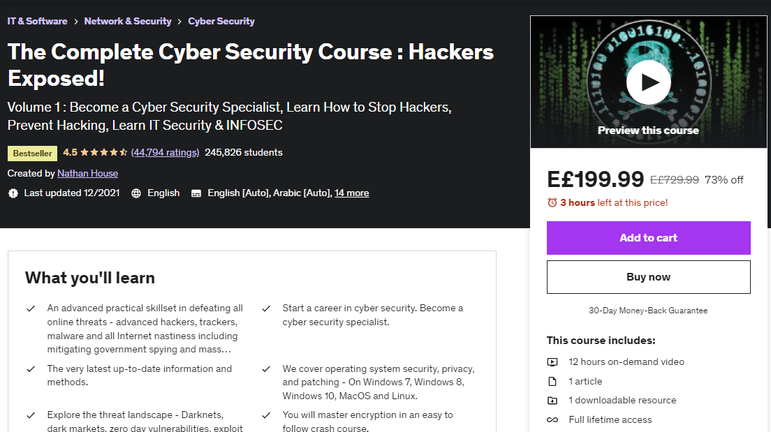 كورس The Complete Cyber Security Course Hackers Exposed!