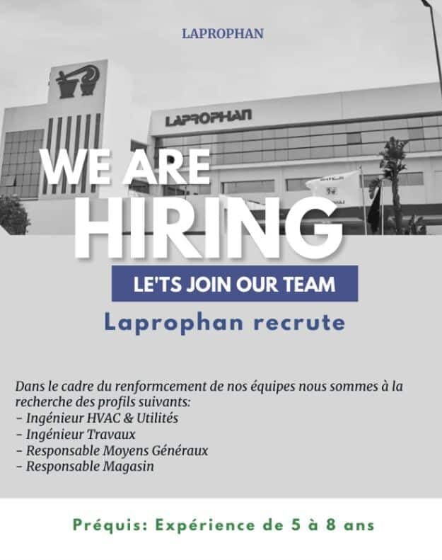 Laprophan recrute Plusieurs Profils