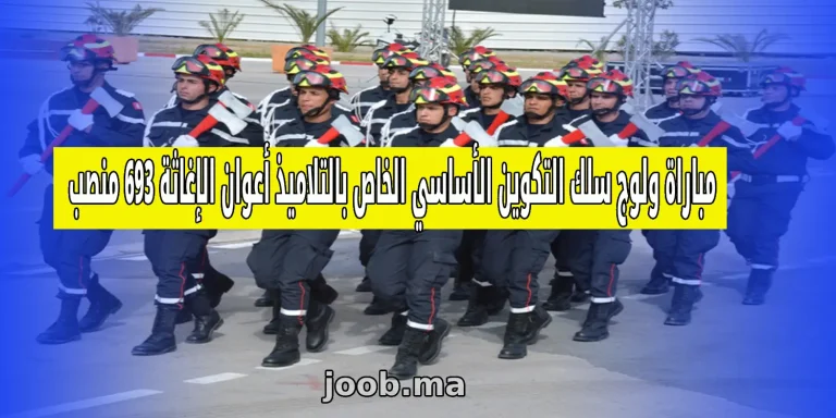 مباراة ولوج سلك التكوين الأساسي الخاص بالتلاميذ أعوان الإغاثة 693 منصب