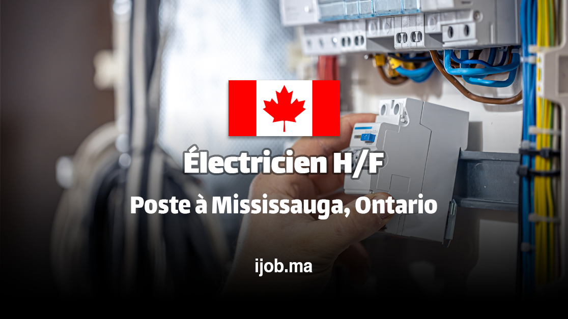 Électricien H/F – Poste Permanent à Mississauga, ON avec Salaire Attractif 1 Électricien H/F – Poste Permanent à Mississauga, ON avec Salaire Attractif