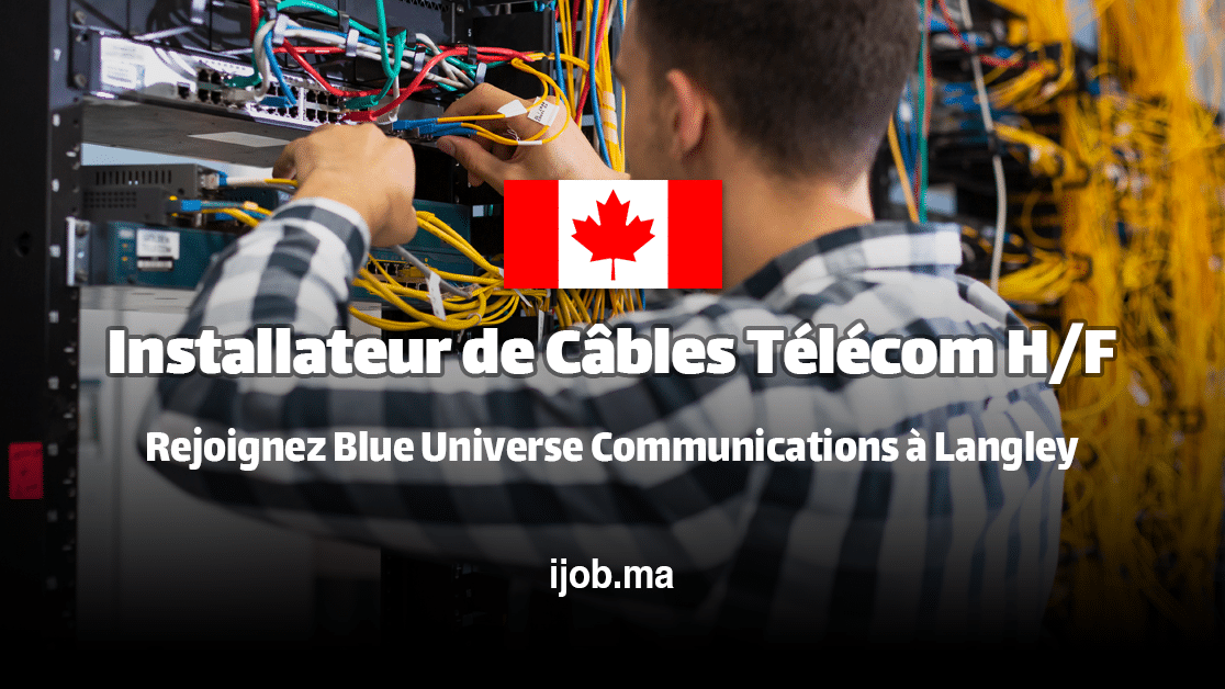 Installateur de Câbles Télécom H/F – Rejoignez Blue Universe Communications à Langley (Colombie-Britannique) !