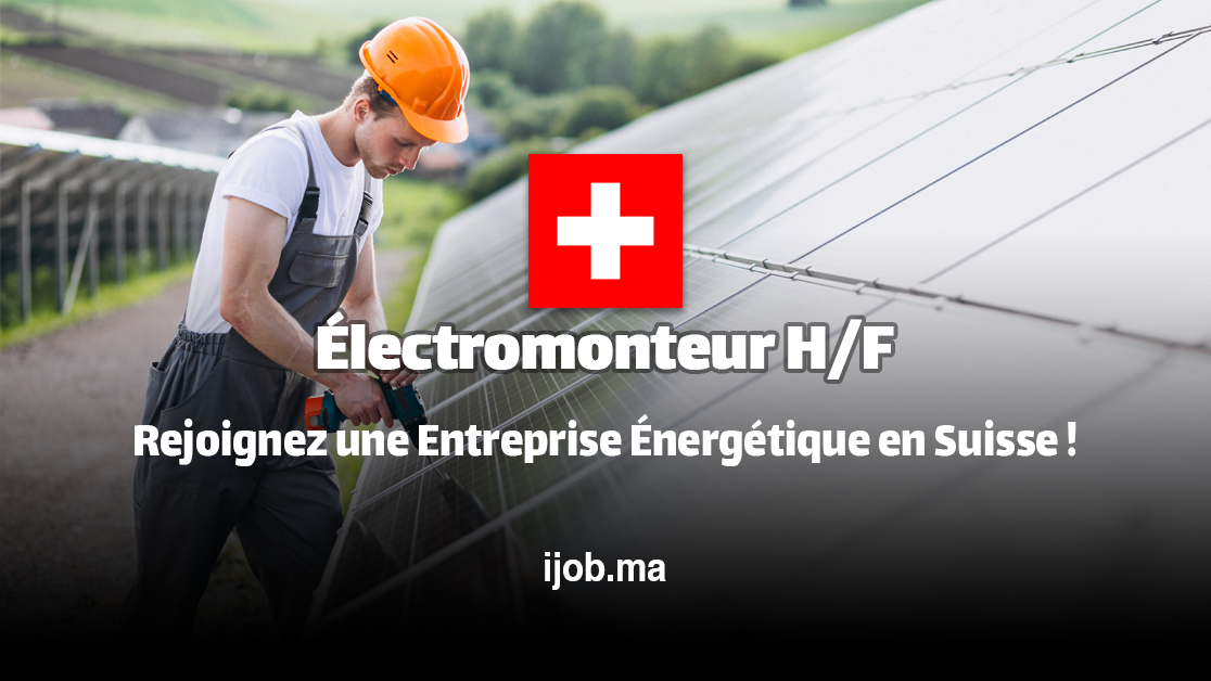 Électromonteur H/F – Rejoignez une Entreprise Énergétique en Suisse !