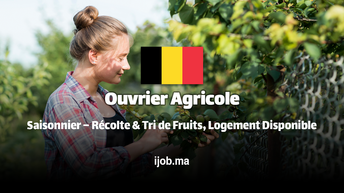 Ouvrier Agricole – Plukker & Trieur de Fruits H/F – T BLOESEMHOF à Nieuwerkerken (Belgique) !