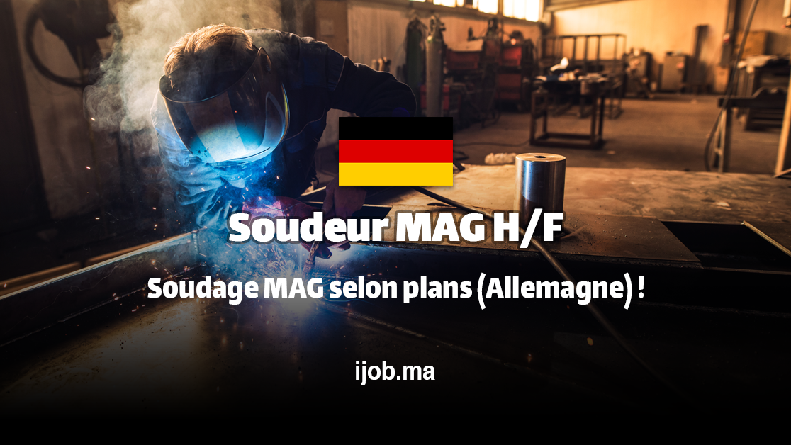 Soudeur MAG H/F – Soudage MAG selon plans (Allemagne) !