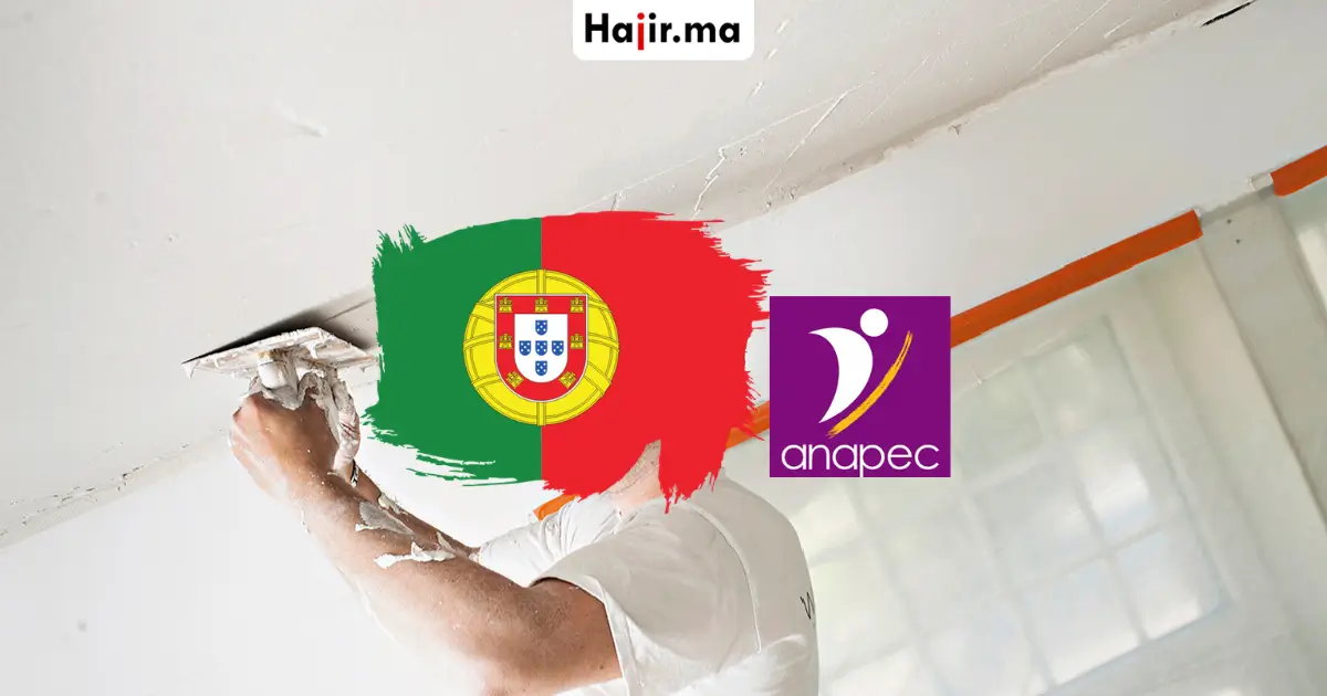 عقد عمل رسمي في البرتغال 20 26 لفنيي الجبس عبر ANAPEC براتب 1000 يورو