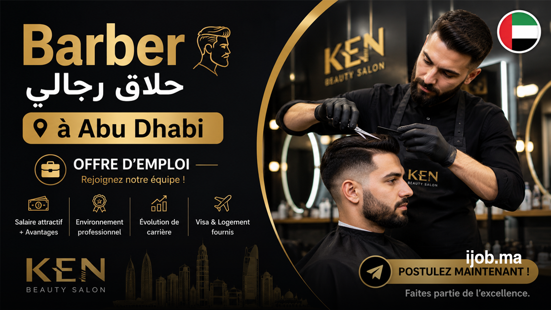 Barbier à Abu Dhabi | Offre d’Emploi chez Ken Beauty Salon