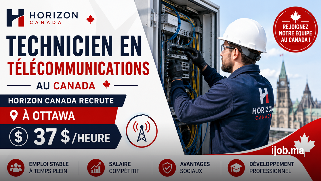 Technicien Télécommunications au Canada | 37 $/heure