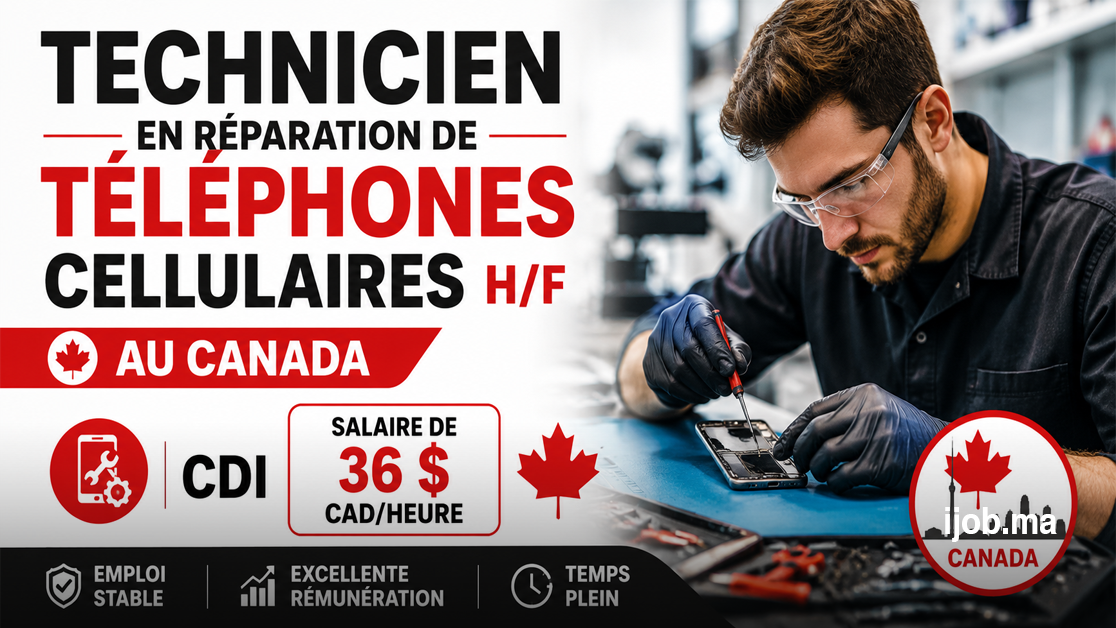 Technicien réparation téléphone H/F Canada