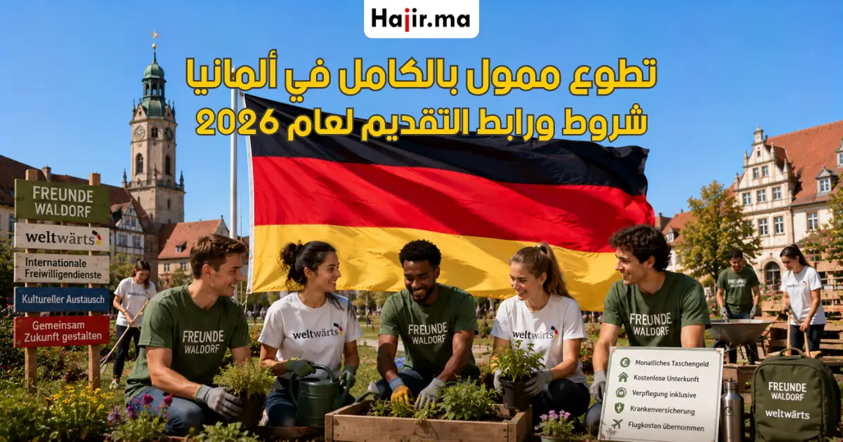 تطوع ممول بالكامل في ألمانيا 2026 3 تطوع ممول بالكامل في ألمانيا 2026